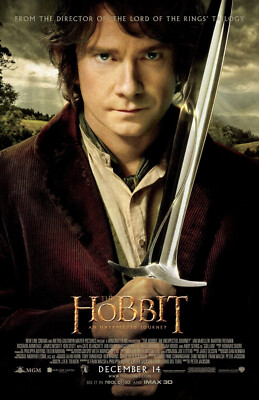AA4903 The Hobbit An Unexpected Journey Film 2012 Lead Movie Poster 11x17