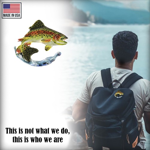 Trucha Saltando Agua, Pin de Peces, F004PRW, 2" Muy Grande Pin Pesca Regalo Peltre - Imagen 46 de 48
