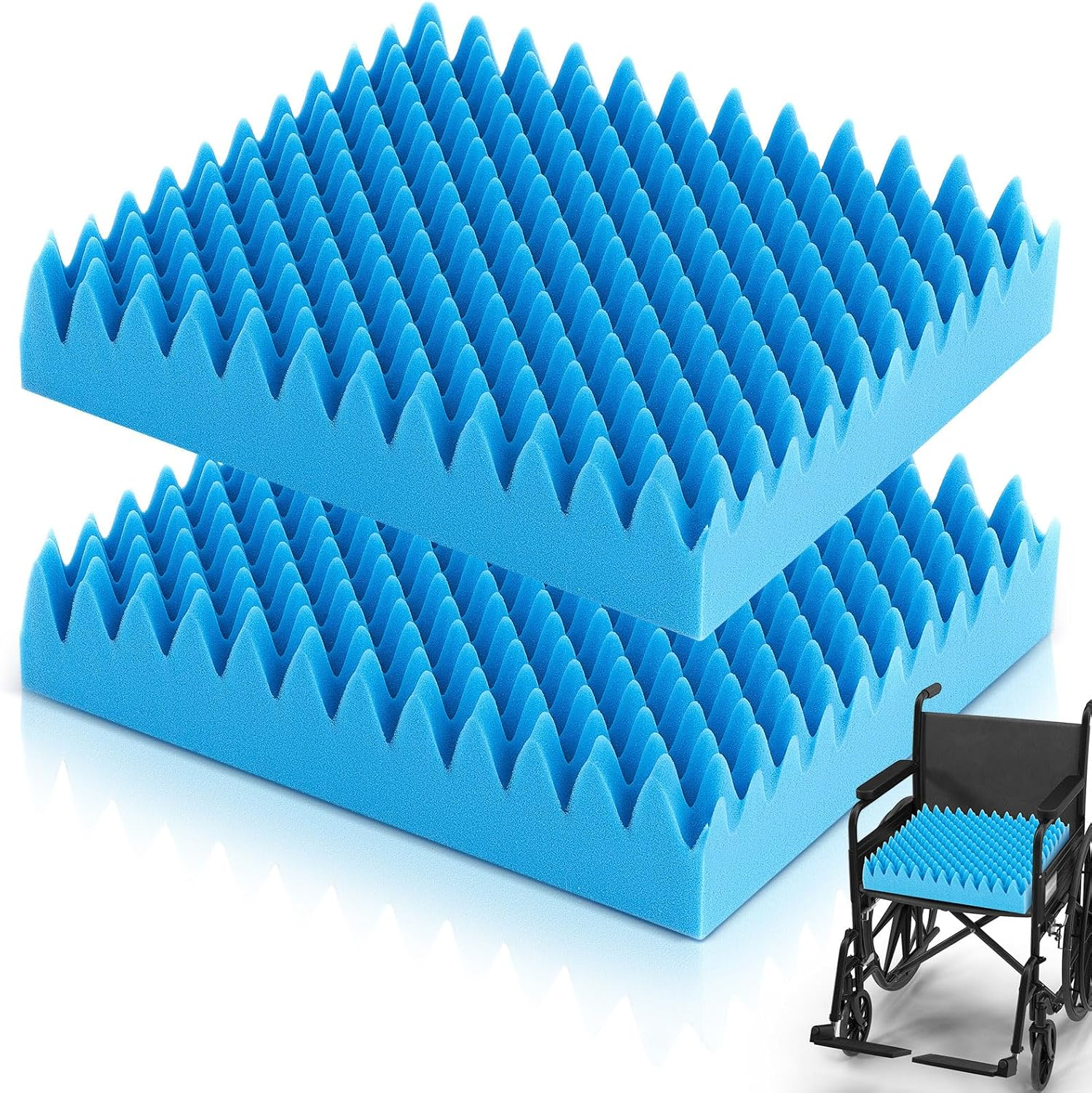 2 Pcs Egg Foam Pad Wheelchair Cushion to Relieve Back Egg Foam Cushions Recliner