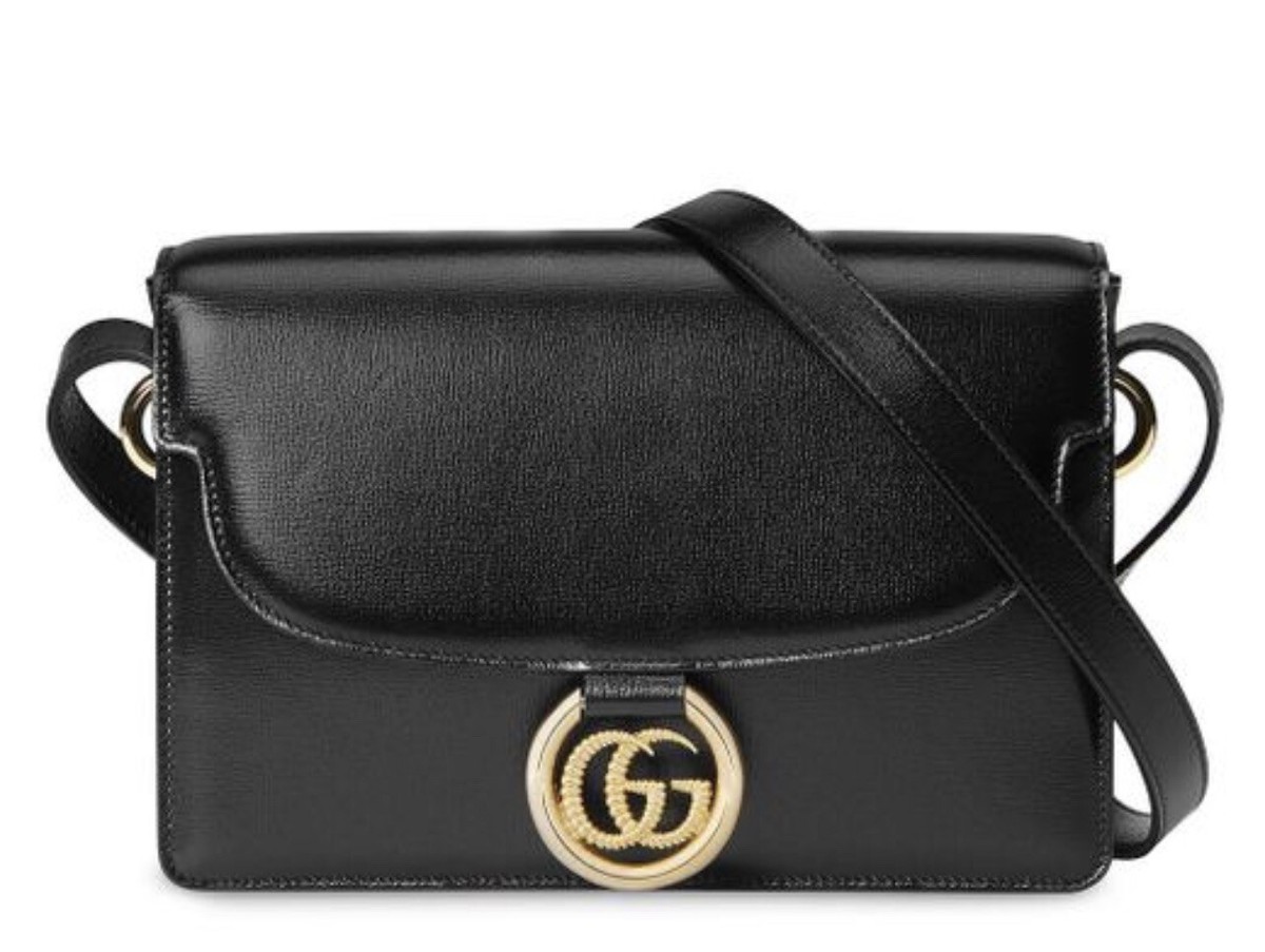 ショルダーバッグ・ポシェット GUCCI Women Messenger Bags 7641551DB0N1000 Black Gucci Black Embossed GG Monogram Messenger Bag – Savonches