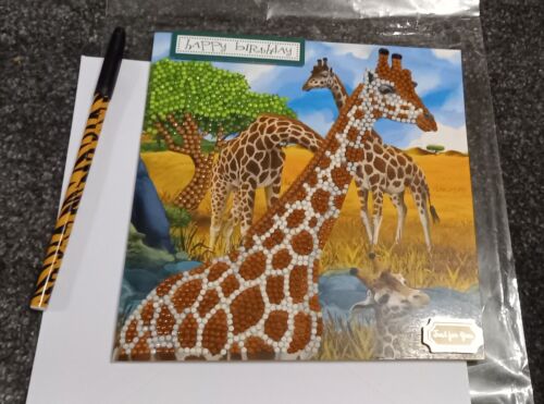 Crystal Art Giraffe Greeting Card - Picture 1 of 4