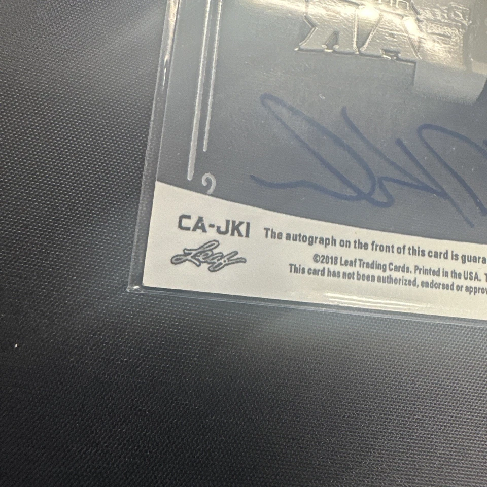 1/5 Jarred Kelenic 2018 Leaf Trinity Clear Auto X RC - Image 3 of 4