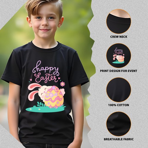 Family Bunny Hugging Egg Happy Easter T-Shirt Tee Party Matching Outfit #ED - Picture 6 of 24