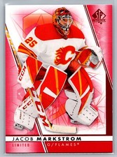 2022-23 SP Authentic #96 Jacob Markstrom Red Parallel Calgary Flames