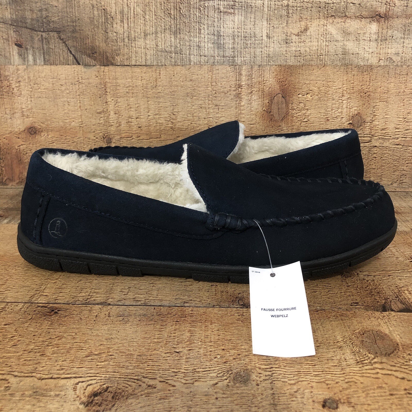 NEW Lands End Men’s Radiant Navy Suede Moccasin Slipper Mens Size 11 eBay