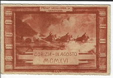 WWI Italian Art Military Postcard 3 Reggimento Artiglieria Corizia RARE