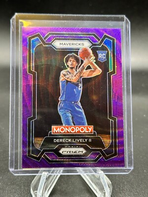 2023-24 Prizm Monopoly Dereck Lively II Purple Wave Prizm Rookie Card RC #24 (B)