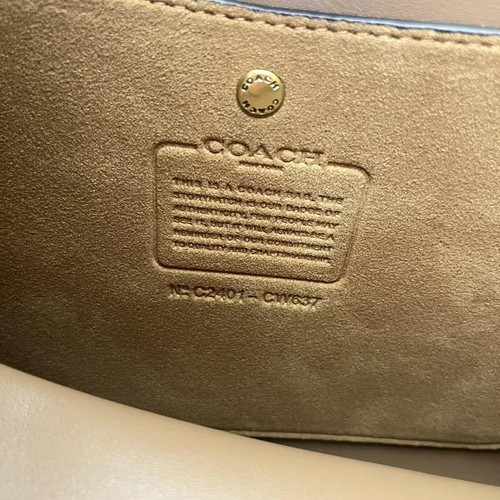 Borsa a tracolla Coach Brooklyn 28 camoscio CW637 Siena Outlet marrone nuova - Foto 9 di 9