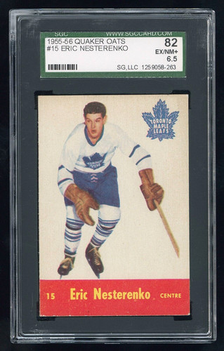 Eric Nesterenko #15 1955 Parkhurst Quaker Oats card