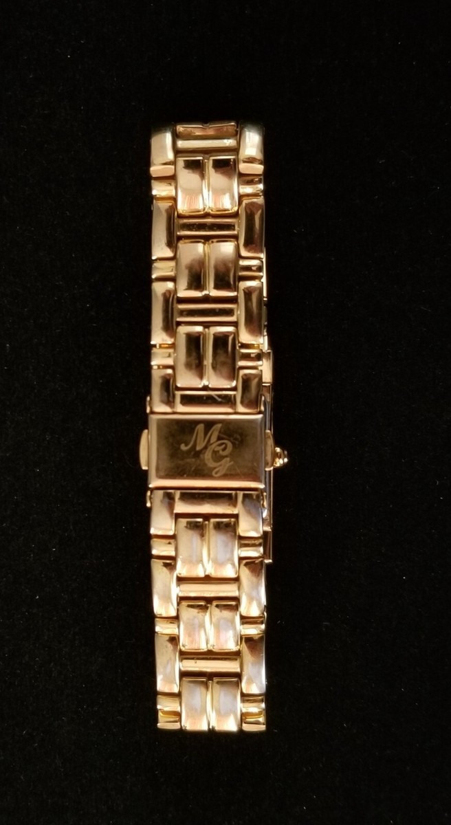 Maurice Gerard 18K Gold Plated Watch 152 Florence Link Band 6.25