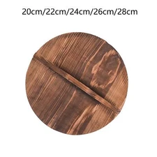 Wood Pan Lid, Wooden Drop Lid, Thickened Lightweight Anti Scalding Skillet