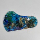 Vintage Artist's Small Curved Painting Palette With Remnant Heavy On Blue Paint