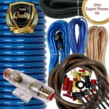 New Audiobank 4 Gauge 2000W Car Amplifier Installation Power Amp Wiring Kit Blue