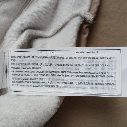 Abercrombie & Fitch Womens Fleece Quilted Snap Pull-on Jacket Size L Ivory NWT - Picture 13 of 17