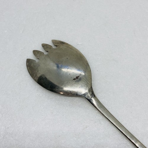 Vintage 1970s Sheffield England Serving Spoon For Set Silverplated 9.5 Decor 29 - Picture 15 of 17