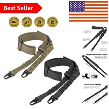 Durable 62-Inch Two-Point Sling with Adjustable Length & Metal Hook – 2 Pack