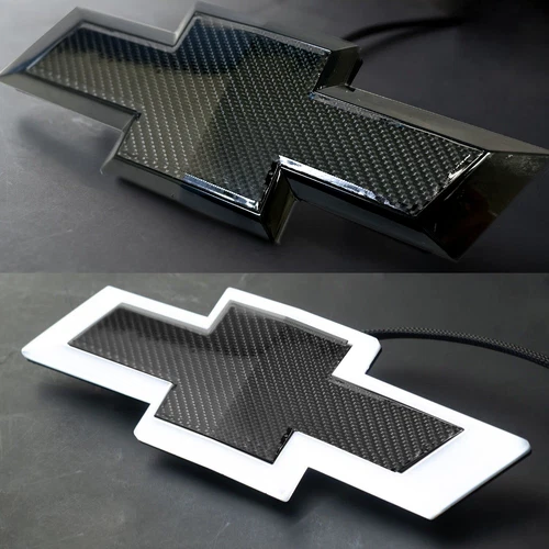 Chevy Silverado Lighted Grille Emblem Carbon 2014-15 1500 / 2016-19 2500 3500