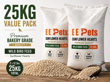 Sunflower Hearts 25 Kg 2 x 12.55kg Premium Bakery Grade .Free Delivery. 1.43 per kilo