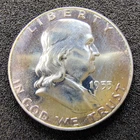 1955 Proof Franklin Half Dollar - Philadelphia - 90% Silver - Light Toning - BU