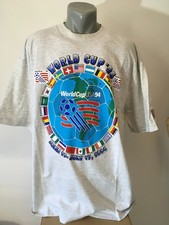 VTG 90s 1994 US XL World Cup Soccer USA FIFA USSF T Shirt Single
