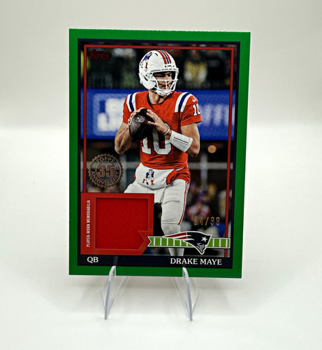 Drake Maye [Green Refractor] #74TF-3 2024 Topps Chrome 1974 card