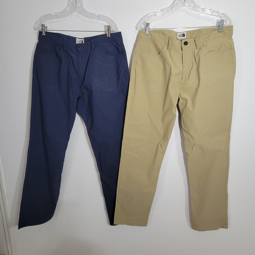 X2 THE NORTH FACE men's Pants 5-Pocket Size 34 navy blue & Kaki hiking casual - Picture 2 of 15