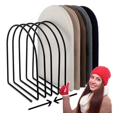 1 Pack Cap Rack for Beanie Hats, Foldable Hat Organizer Holder for 10 Caps, M...