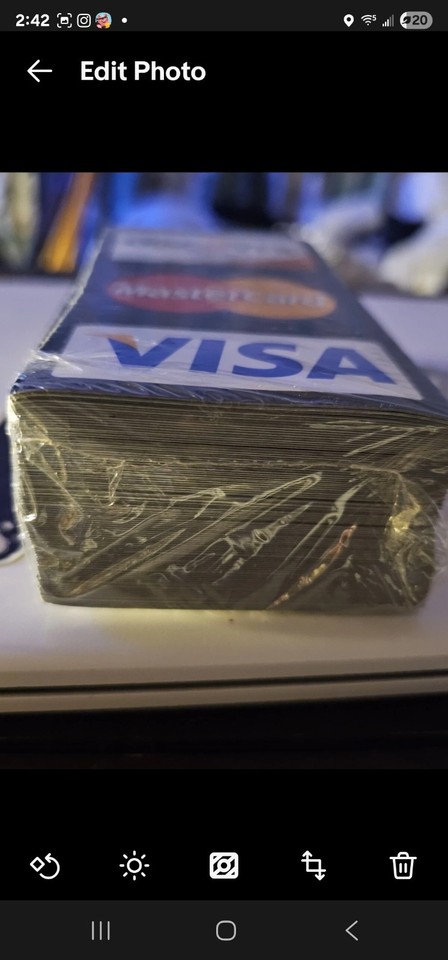 CREDIT CARD LOGO DECAL STICKER -DOUBLE-SIDED VISA MASTERCARD DISCOV ...