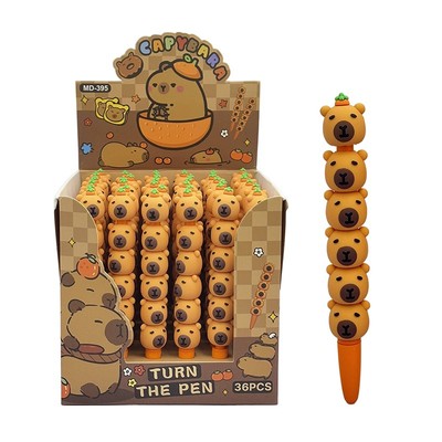 Cartoon Capybara Rotation Gel Pen Quick-Drying Neutral Pens Writing ...