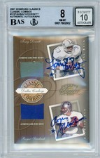 2001 Donruss Classics- Classic Combos #3 Staubach & Dorsett /100 Game Used