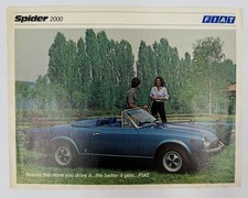 Fiat Spider 2000 1979 Original 1-page Car Brochure Leaflet Fact Card 79