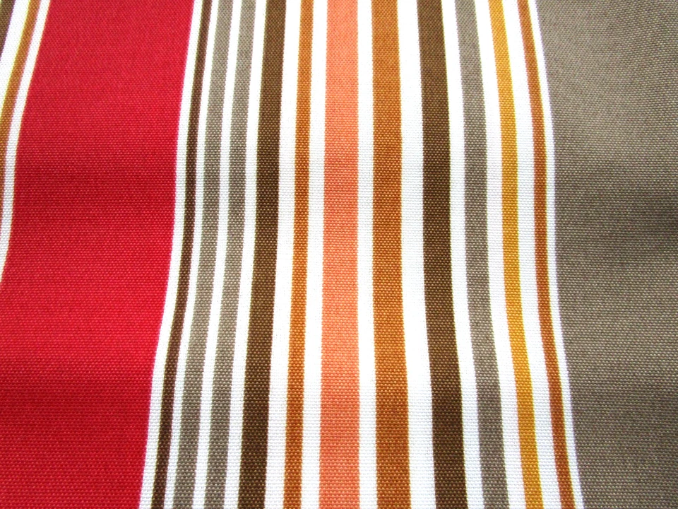 Funda de almohada a rayas coralinas para terraza patio exterior marrón tostado cierre de cremallera 16 x 16 Foto 2 de 4