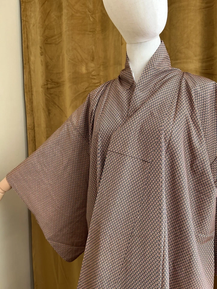Kimono Homme Femme Men Women Silk Soie Vintage Ancien Grand Japon Japan - Photo 2/4