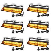 6pcs Dash Emergency Strobe Lights Hazard Flashing Warning Amber Light Us Stock 6pcs Dash Emergency Strobe Lights Hazard Flashing Warning Amber Light Us Stock