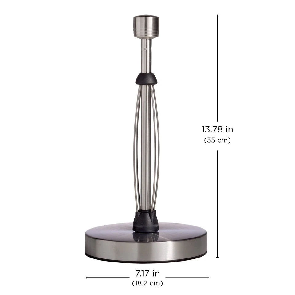Kamenstein Brushed Stainless Steel Perfect Tear 7x17” x 13.78”Paper Towel Holder - Image 3 of 4