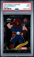2025 TOPPS CHROME MARVEL SAPPHIRE EDITION BLACK #60 KID JUGGERNAUT 5/10 PSA 9