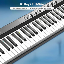 Piano Notes Guide Removable Silicone Keyboard Note Labels 88/76/61/54/49/37 Bold