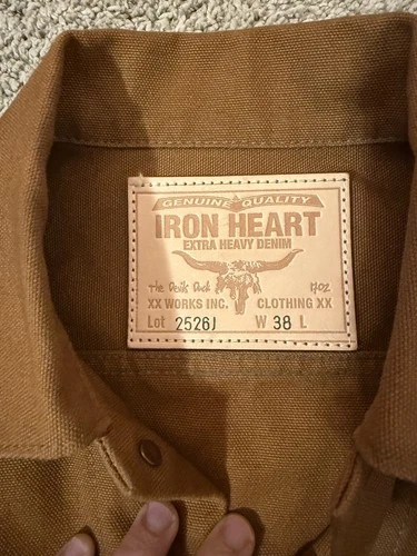 Iron Heart 2526J Modified Type III Duck Canvas Workwear Jacket Men's 38 image 4