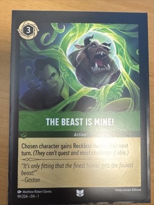 The Beast Is Mine! #99 Lorcana: The First Chapter Card