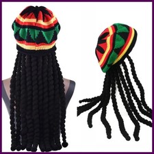 Unisex Knit Braid Hat Jamaican Bob Rasta Beanie Cap Hip Hop Cap Men.