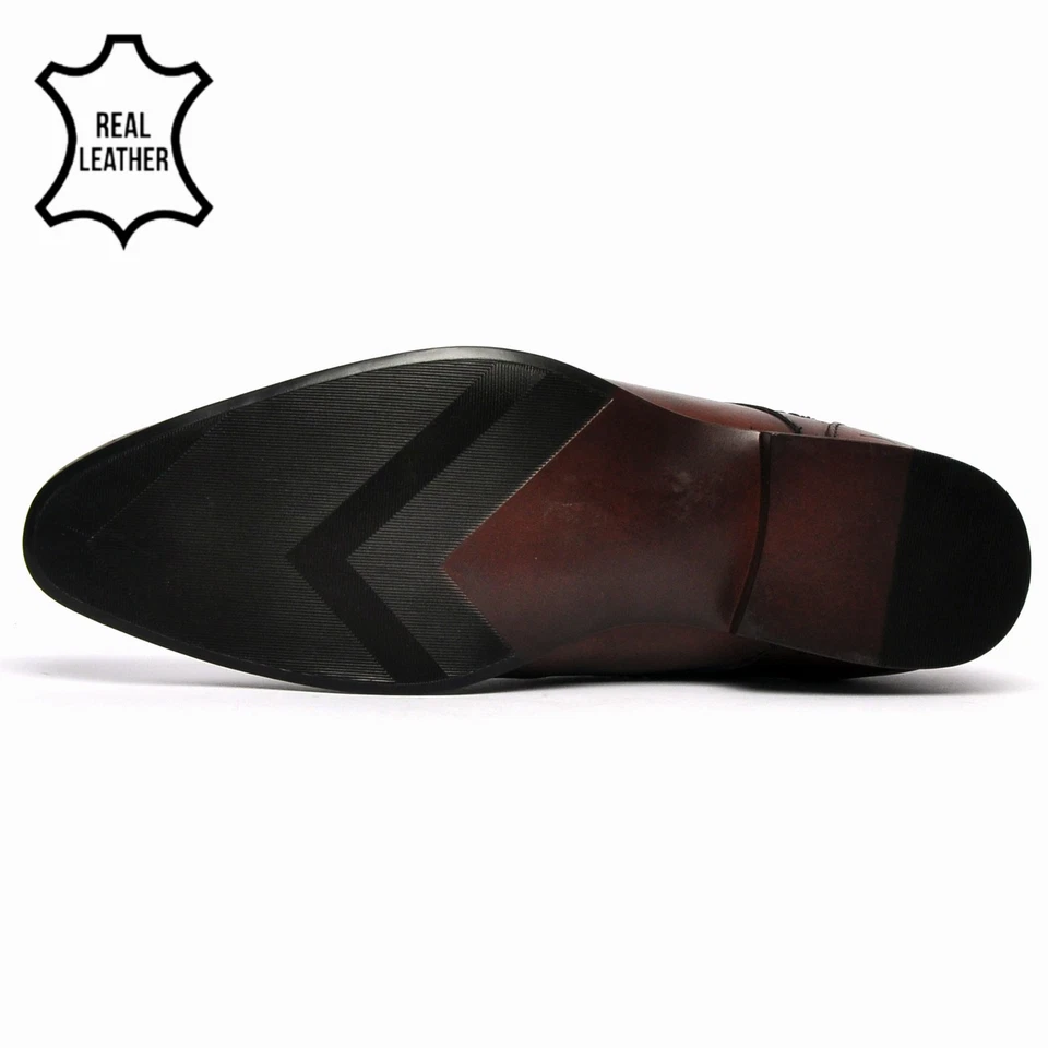 Red Tape Sampson Oxford Cuero Hombre Formal Elegante de Diseño Zapatos Marrones - Imagen 4 de 4