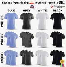 1/2/3 Packs Mens Thermal Long OR Short Sleeve Top Warm Vests Underwear Shirt