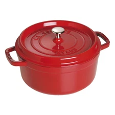 Staub Cast Iron 4 qt, Round, Dutch Oven, Cherry