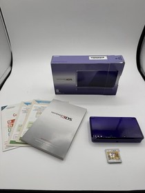 Nintendo 3DS Midnight Purple Portable Gaming Console Tested Working Condition!!!