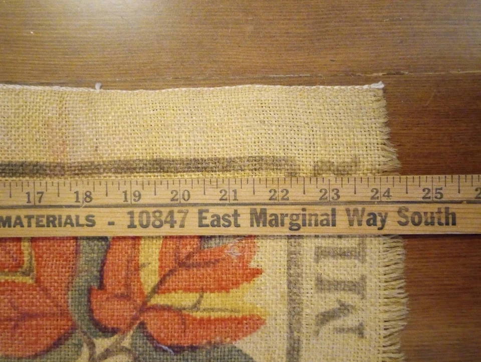 Vintage Rug Hooking Pattern Burlap 23x36" Finished Size Primative Lamb Figure - Image 4 of 4