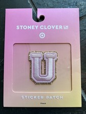 U STICKER LETTER PATCH Stoney Clover Lane x Target Light Pink Gold Glitter