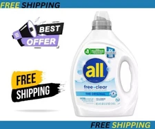 All Liquid Laundry Detergent, Free Clear for Sensitive Skin, Unscented and Hypoa