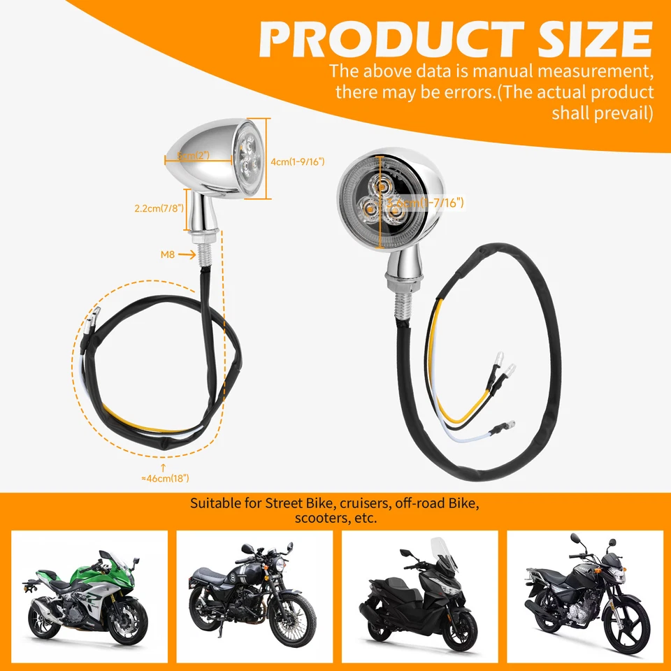 Luces LED de giro para motocicleta Honda Shadow Spirit Aero Ace 1100 750 600 Foto 2 de 4