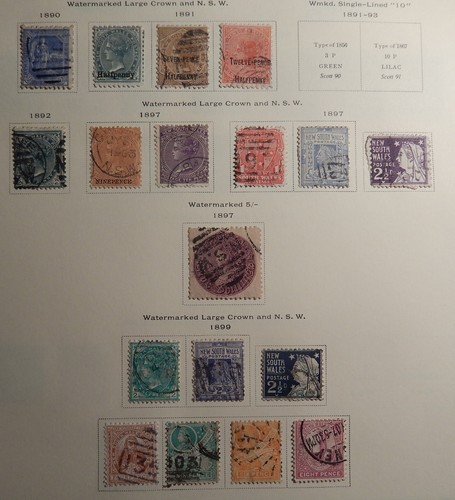New South Wales Scott # 89, 92-106C, 4 Sets +3, gebraucht