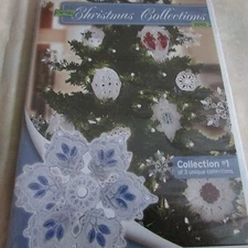 OESD 2010 Christmas Collection 1 Stand Alone Lace Ornament Emb CD NIP Some 3-D